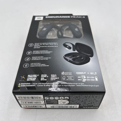 New JBL Endurance Peak 4 Wireless Noise Canceling In-Ear Headphones Black 