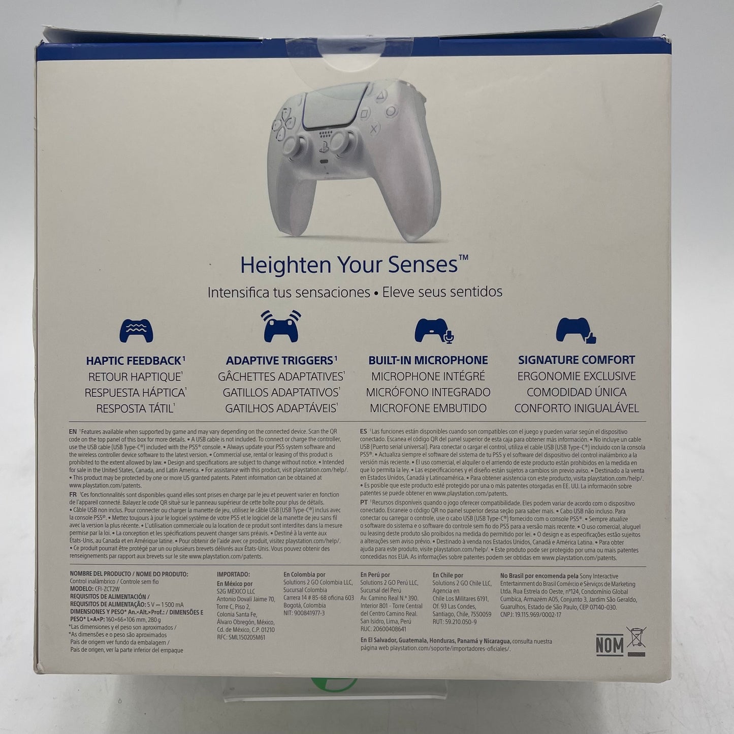 New Sony PlayStation 5 PS5 DualSense Wireless Controller Chroma Pearl CFI-ZCT2W