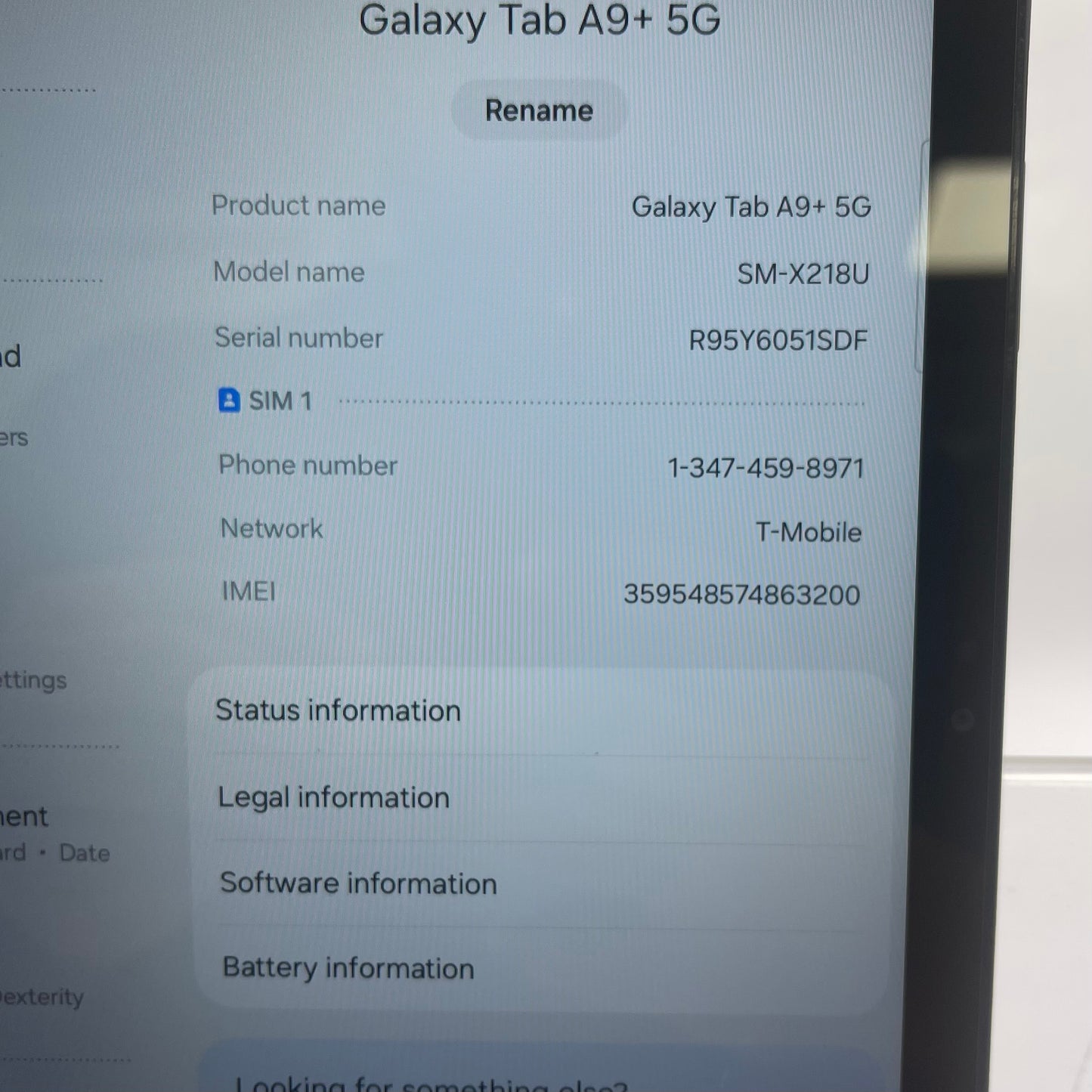 T-Mobile Samsung Galaxy Tab A9 Plus 64GB Graphite SM-X218U