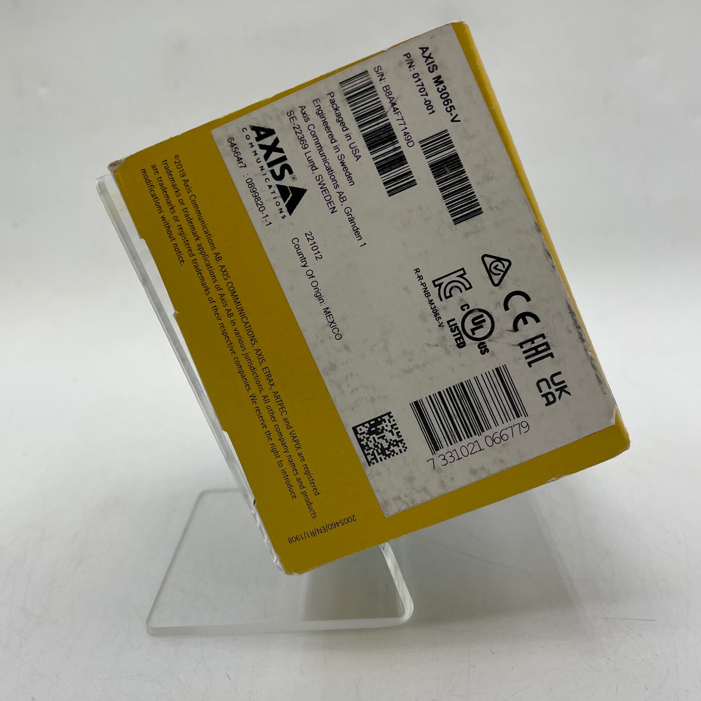 New Axis M3065-V Fixed Dome Network Camera 01707-001