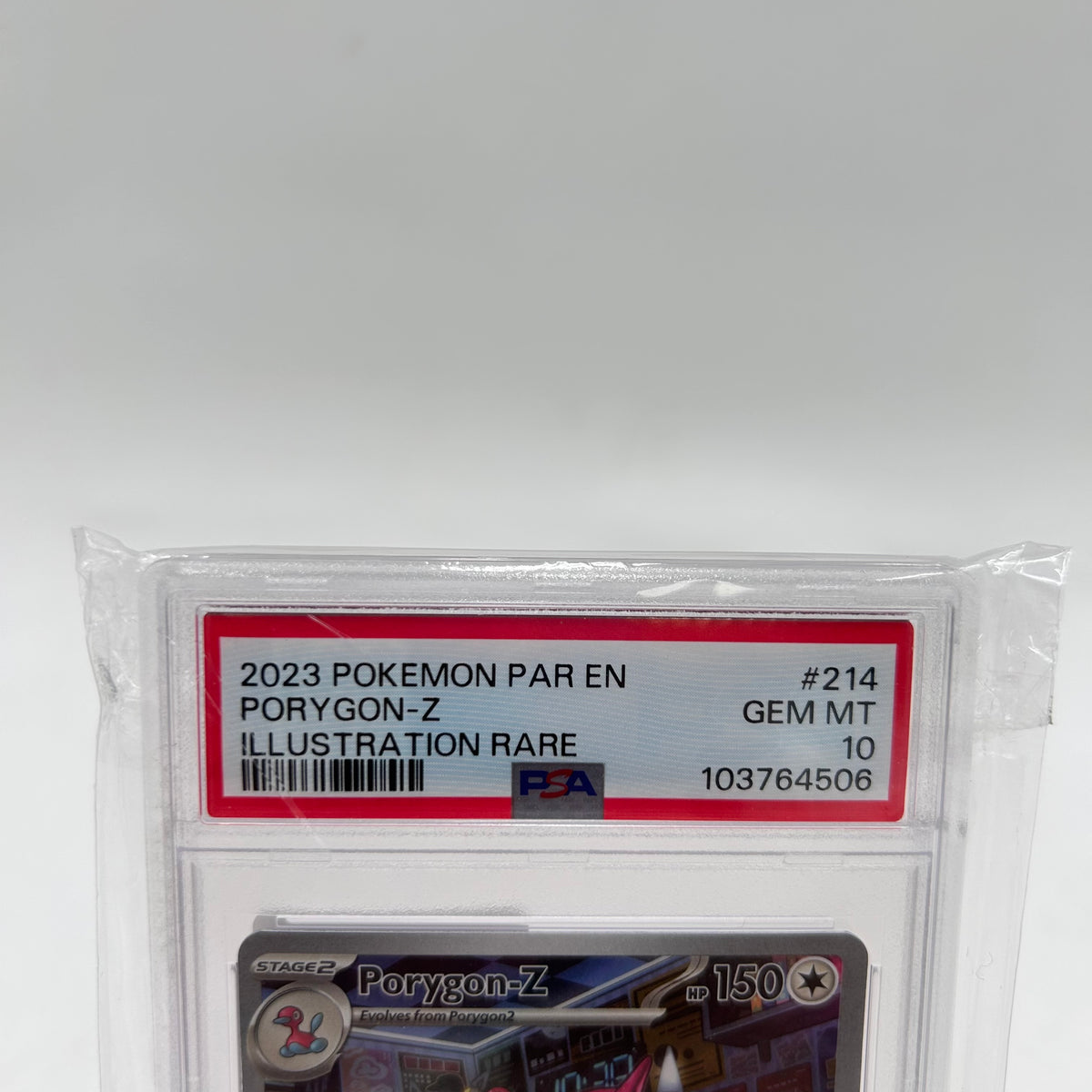 Pokémon TCG Scarlet & Violet Porygon-Z 214/182 Holo Textured ENG PSA 10