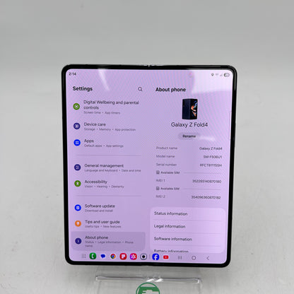 Samsung Galaxy Z Fold4 12GB RAM 256GB SM-F936U1 Icyblue Read