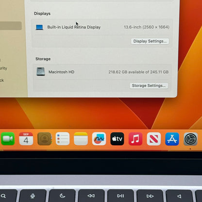 2022 Apple MacBook Air 13.6" M2 8C GPU 3.5GHz 8GB RAM 256GB SSD A2681
