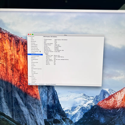 2015 Apple iMac 27" i7 4.0GHz 16GB RAM 128GB SSD Silver A1419