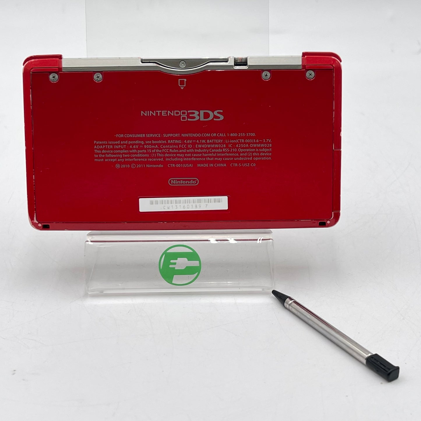 Nintendo 3DS Handheld Game Console Only CTR-001 Red