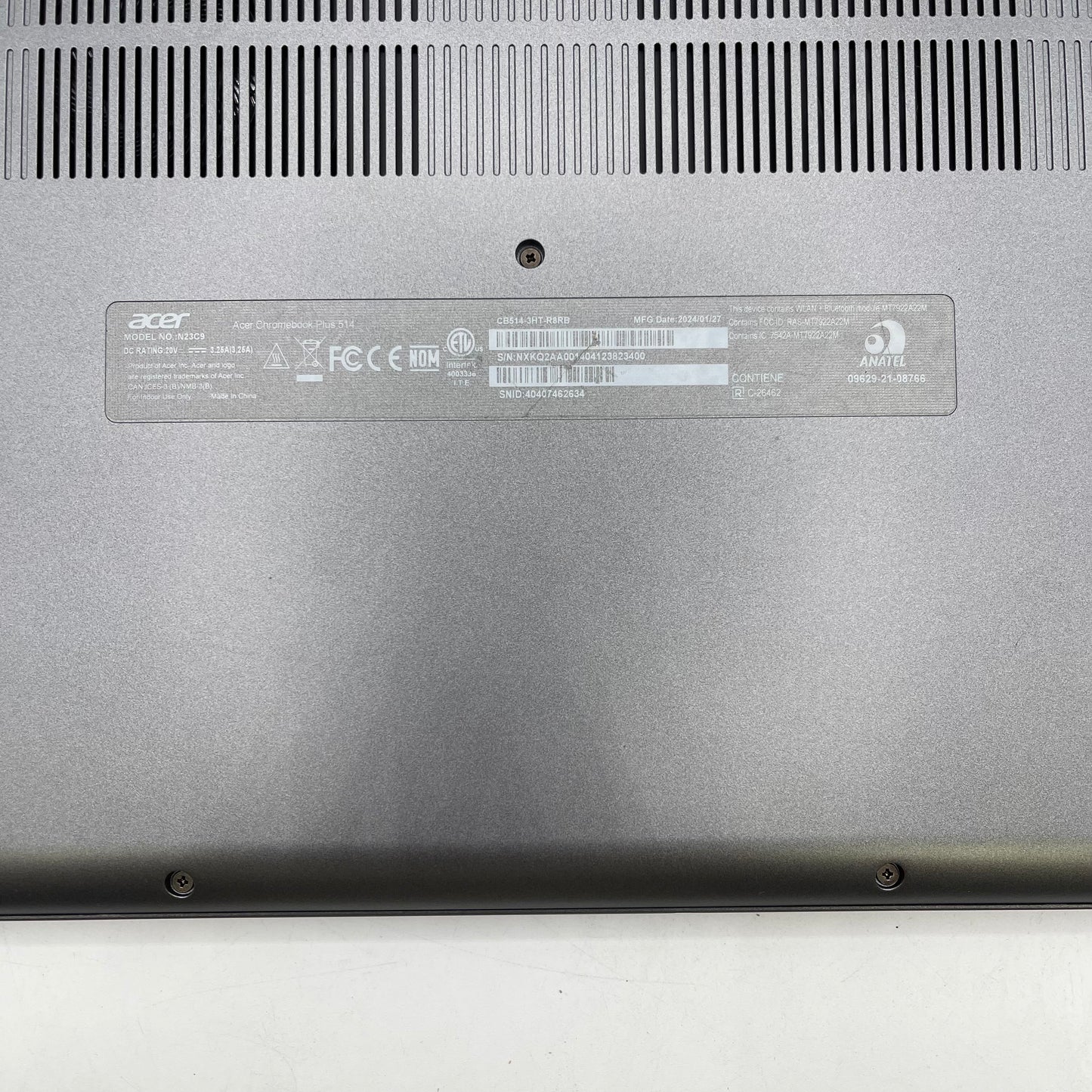 Acer Chromebook Plus 514 N23C9 14" Ryzen 3 7320C 2.4GHz 8GB RAM 128GB NVMe