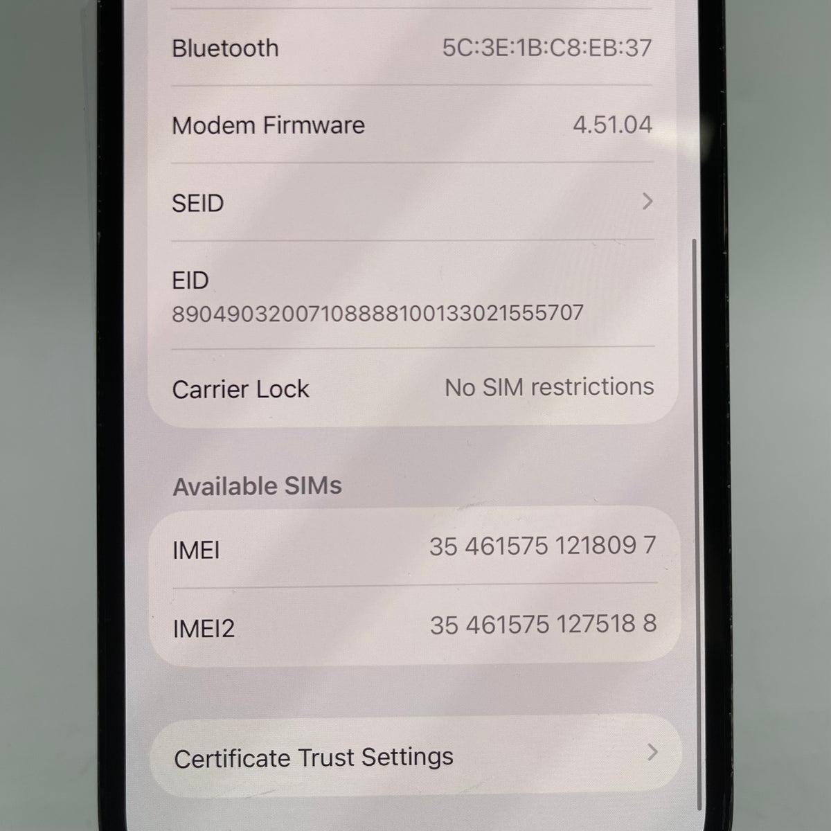 Broken Unlocked Apple iPhone 14 Pro 128GB MPXT3LL/A Back Cracked