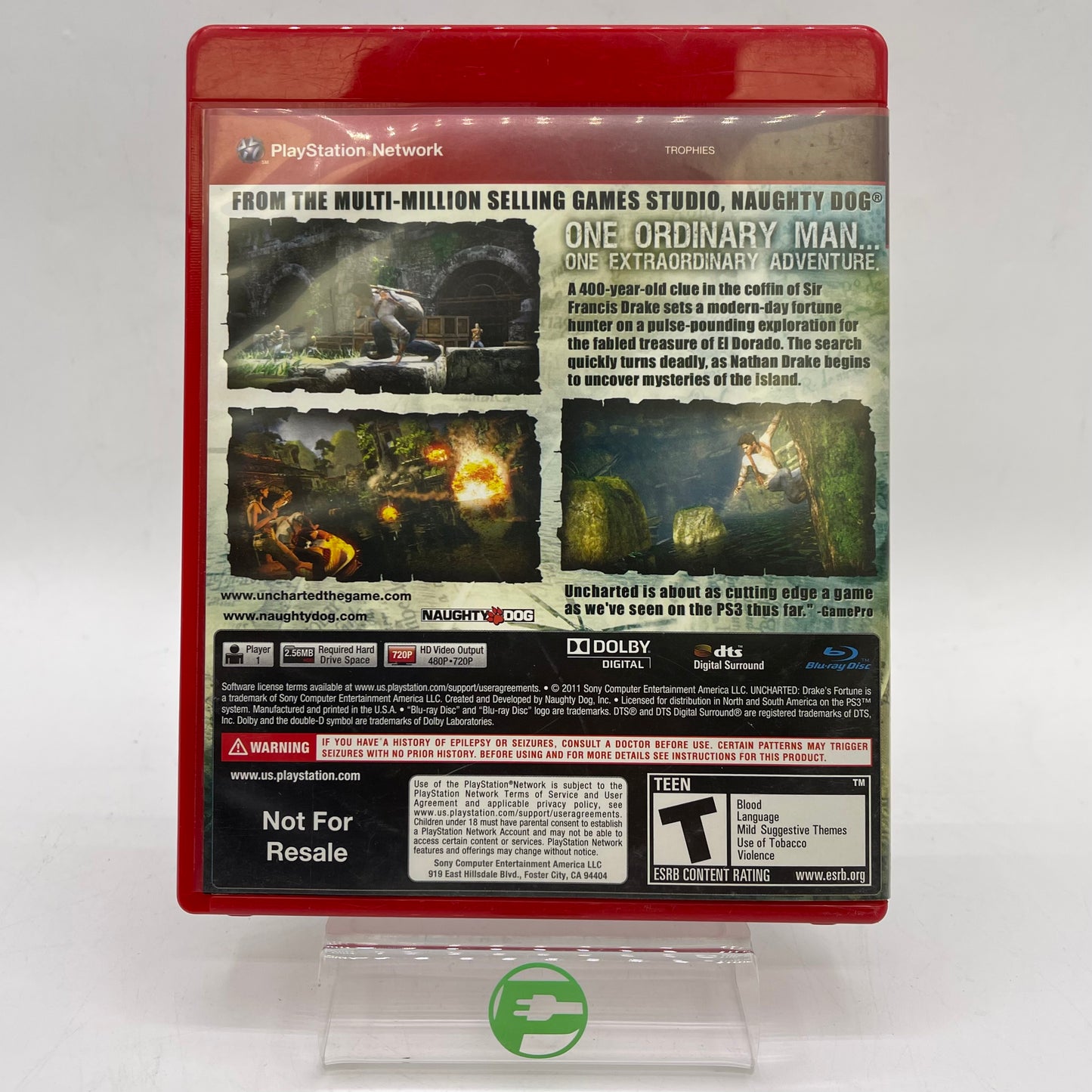 Uncharted Drake's Fortune  (PlayStation 3 PS3, 2007)