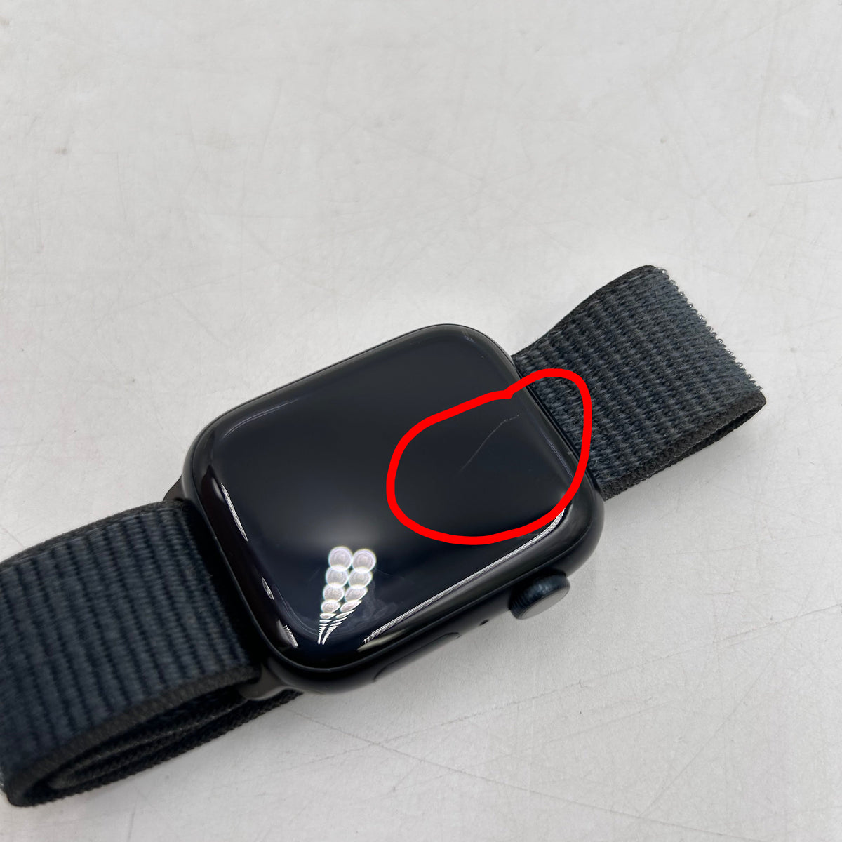 GPS Only Apple Watch Series 8 45MM Black Aluminum Dark Gray Sport Loop MNP13LZ/A