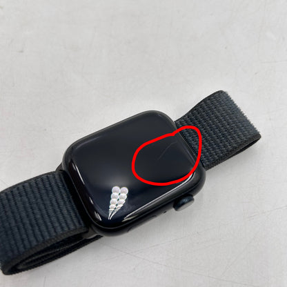 GPS Only Apple Watch Series 8 45MM Black Aluminum Dark Gray Sport Loop MNP13LZ/A