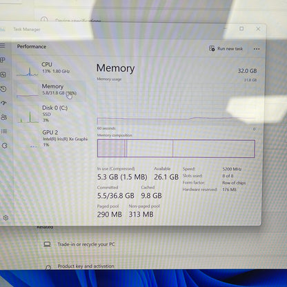 Microsoft Surface Laptop 5 1979 i7-1265U 2.7GHz 32GB RAM 1TB Remotely Managed