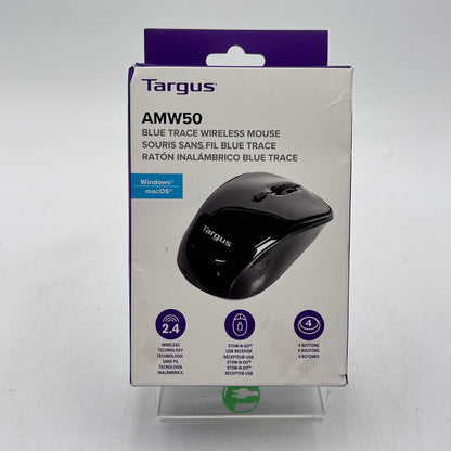 New Targus Blue Trace  AMW50 Wireless Mouse Black
