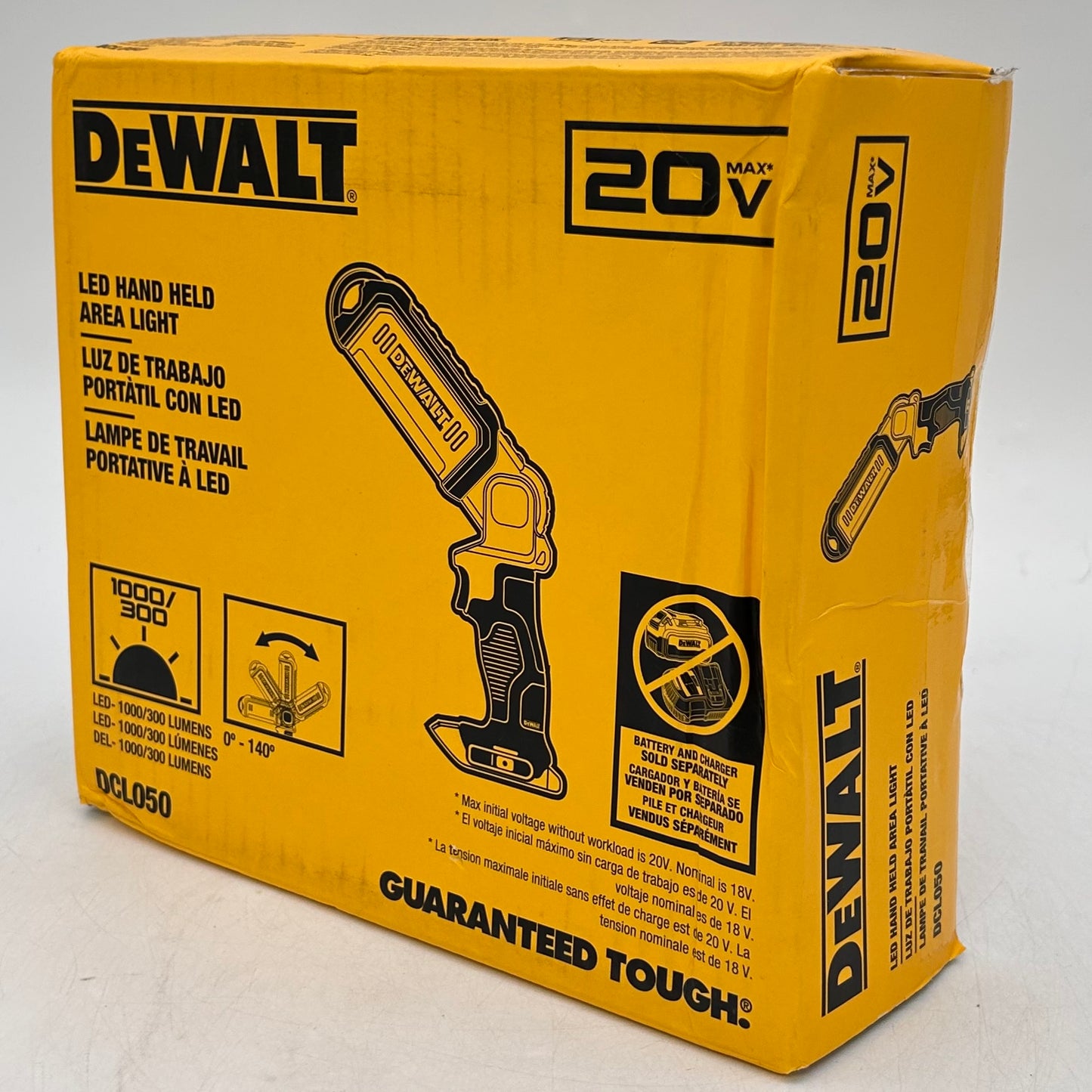New DeWalt DCL050 20V MAX LED Handheld Area Light