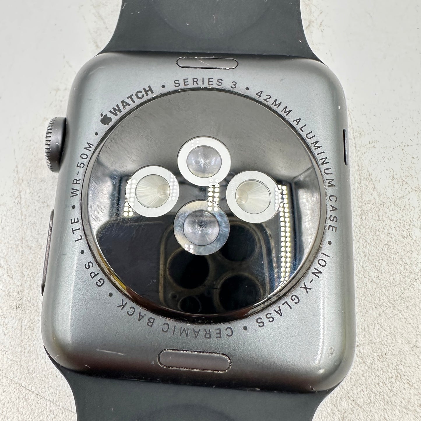 Broken Unlocked Apple Watch Series 3 42MM Aluminum A1861 READ