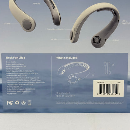 New JisuLife Neck Fan Life4 Wearable Neck Fan FNL04RTGY