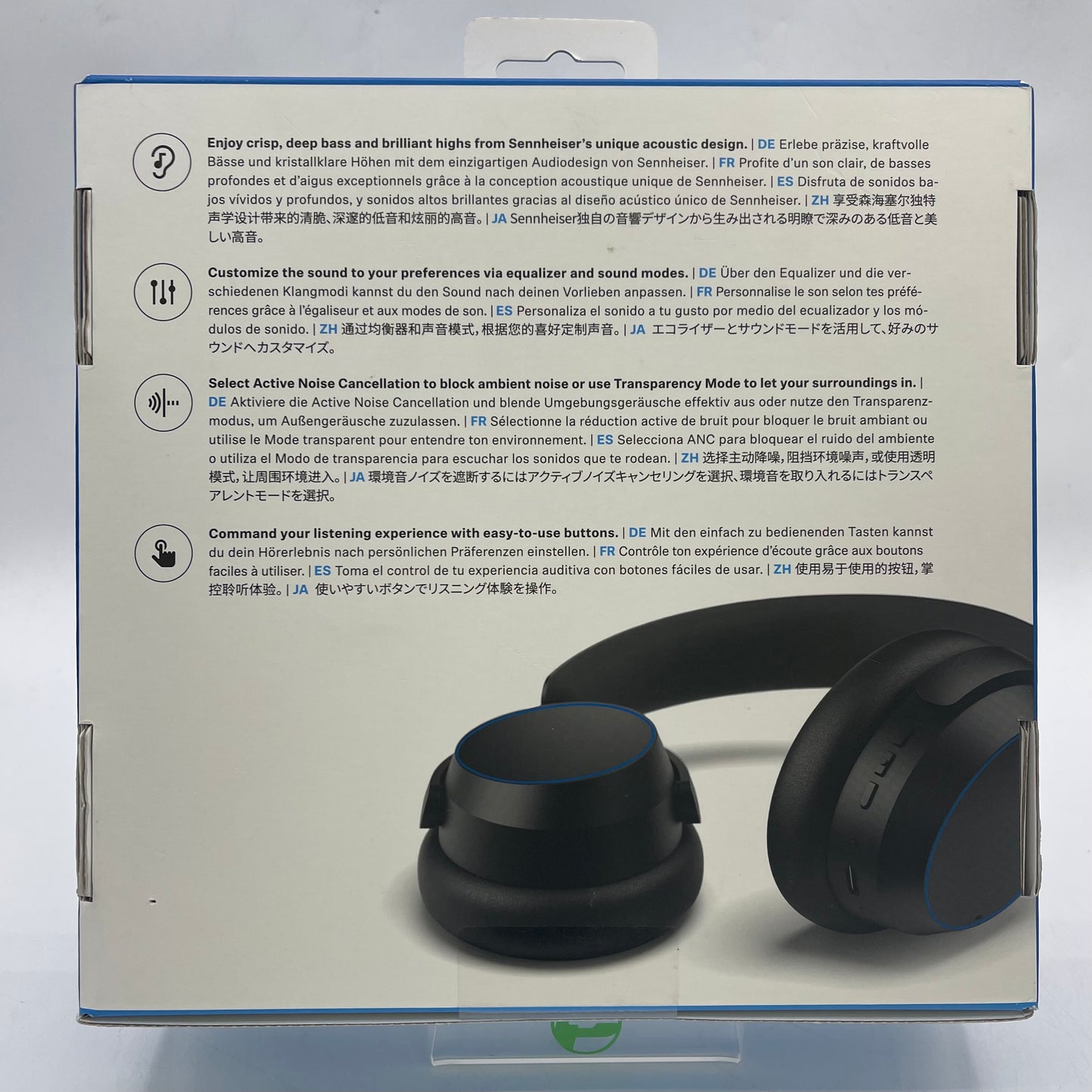 New Sennheiser Accentum Wireless Active Noise Cancellation Headphones Black 