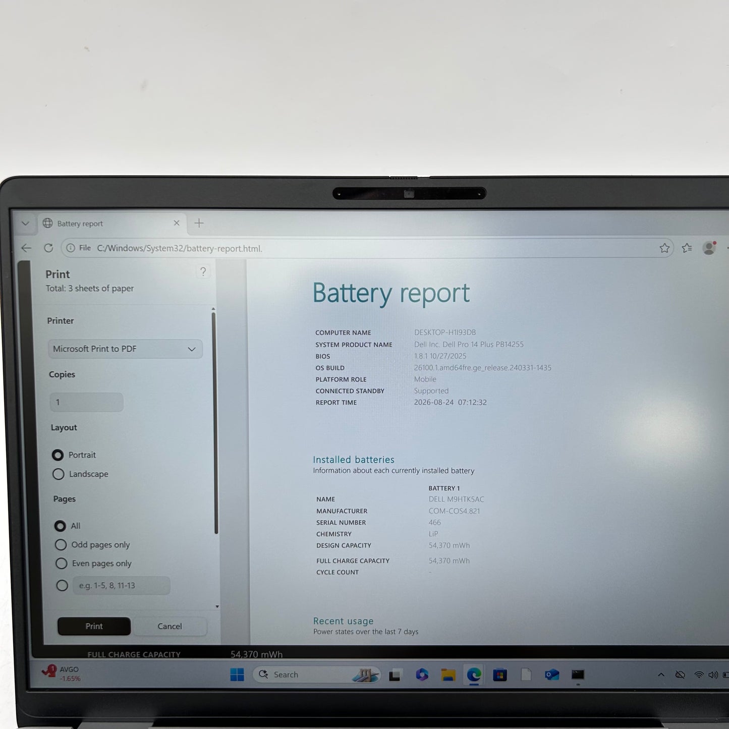 Dell Pro 14 Plus PB14255 14" Ryzen AI 7 Pro 350 2.0GHz 32GB RAM 512GB SSD