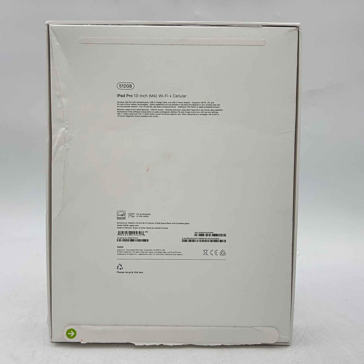 WiFi Only Apple iPad Pro 13" M4 512GB Space Black MVXU3LL/A Read