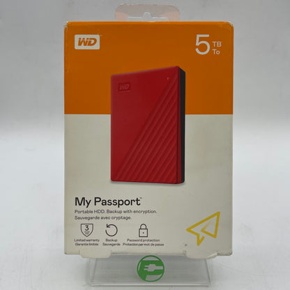 New Western Digital  5TB My Passport Portable HDD