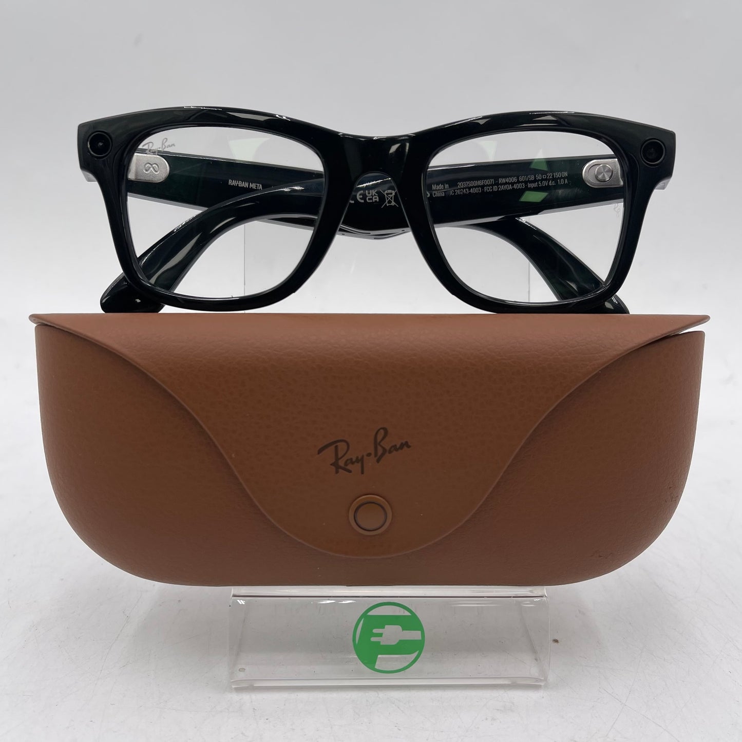 Ray-Ban Meta Wayfarer Gen 1 Shiny Black Standard RW4006 601SB AI Smart Glasses