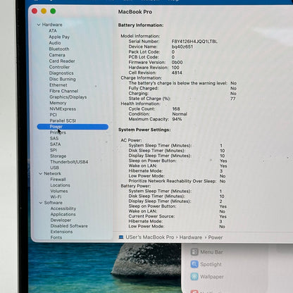 2023 Apple MacBook Pro 14" M3 10C GPU 4.0GHz 8GB RAM 512GB SSD A2918