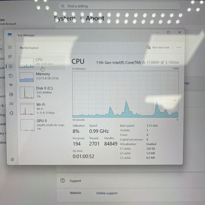 Microsoft Surface Studio 1964 14.4" i5-11300H 3.1GHz 16GB RAM 512GB SSD