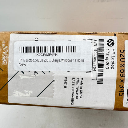 New HP 17Z-CP200 67K43AV 17" Athlon Gold 7220U 2.4GHz 8GB RAM 512GB SSD