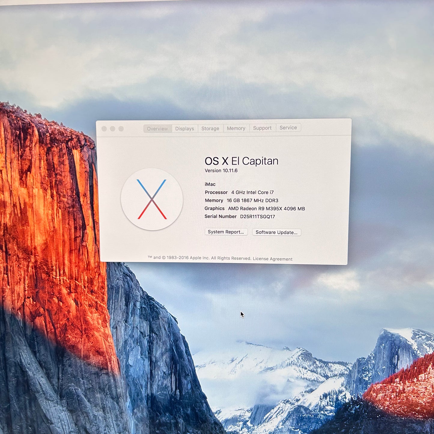 2015 Apple iMac 27" i7 4.0GHz 16GB RAM 128GB SSD Silver A1419