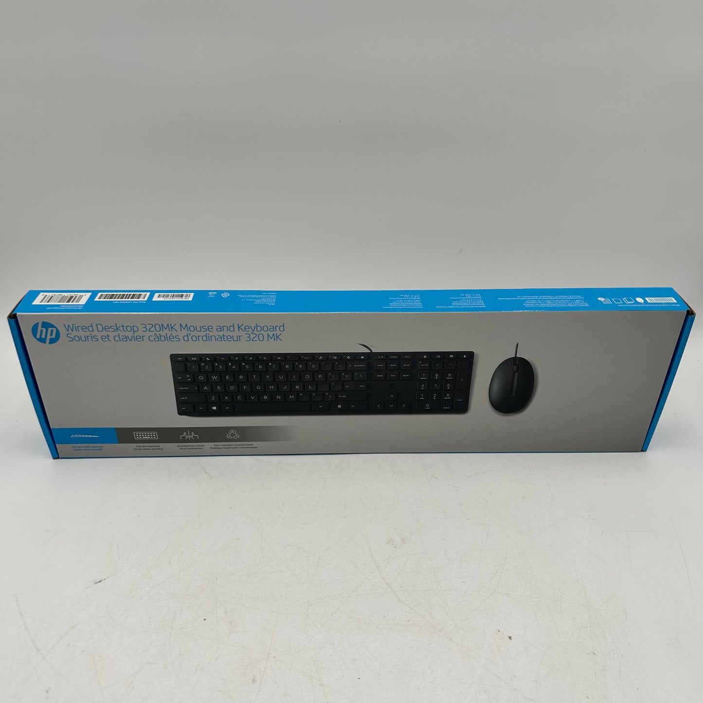 New HP Wired Desktop 320MK Mouse and Keyboard 9SR36AA