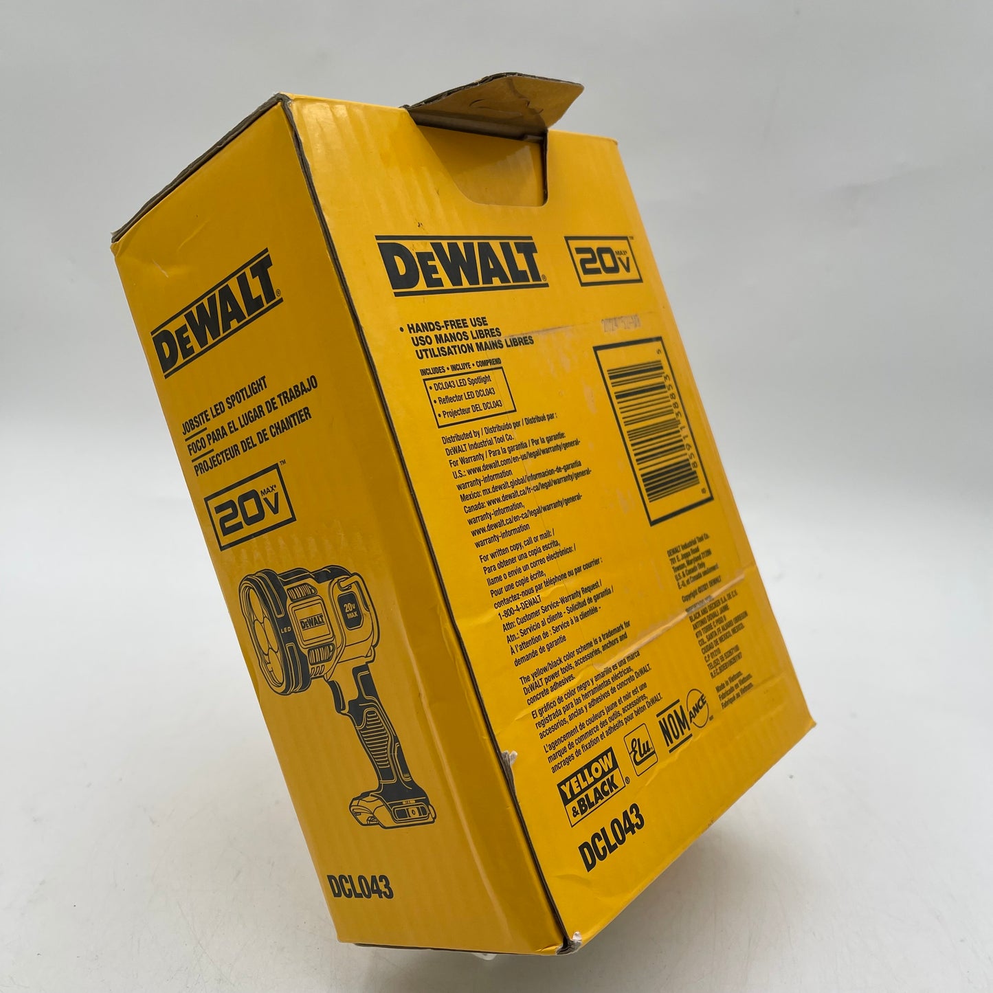 New DeWalt DCL043 20V MAX Jobsite Led Spotlight