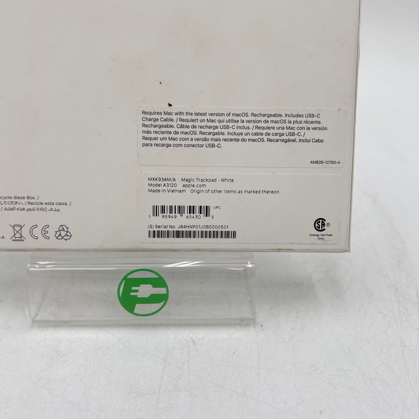 New Apple Magic Trackpad A3120 White