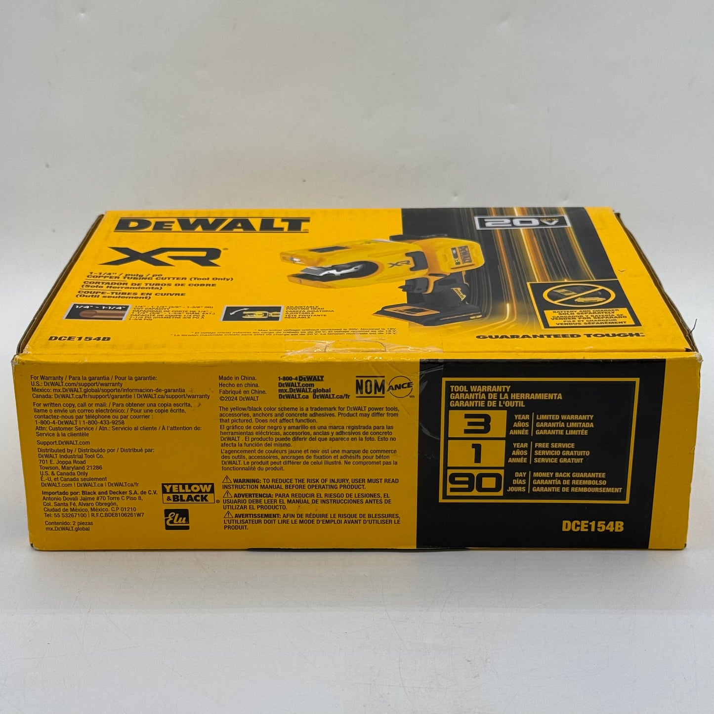 New DeWalt DCE154B 20V MAX 1-1/4" Copper Tubing Cutter