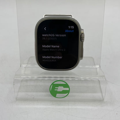 Unlocked Apple Watch Ultra 2 49MM Natural Titanium MX4D3LW/A