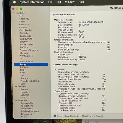 2025 Apple MacBook Air 13.6" M4 8C GPU 4.5GHz 16GB RAM 256GB SSD A3240