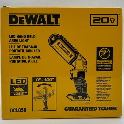 New DeWalt DCL050 20V MAX Led Hand Held Area Light