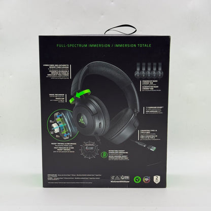 New Razer Kraken V4 X Wired Gaming Headset RZ04-05180100-R3U1 Black