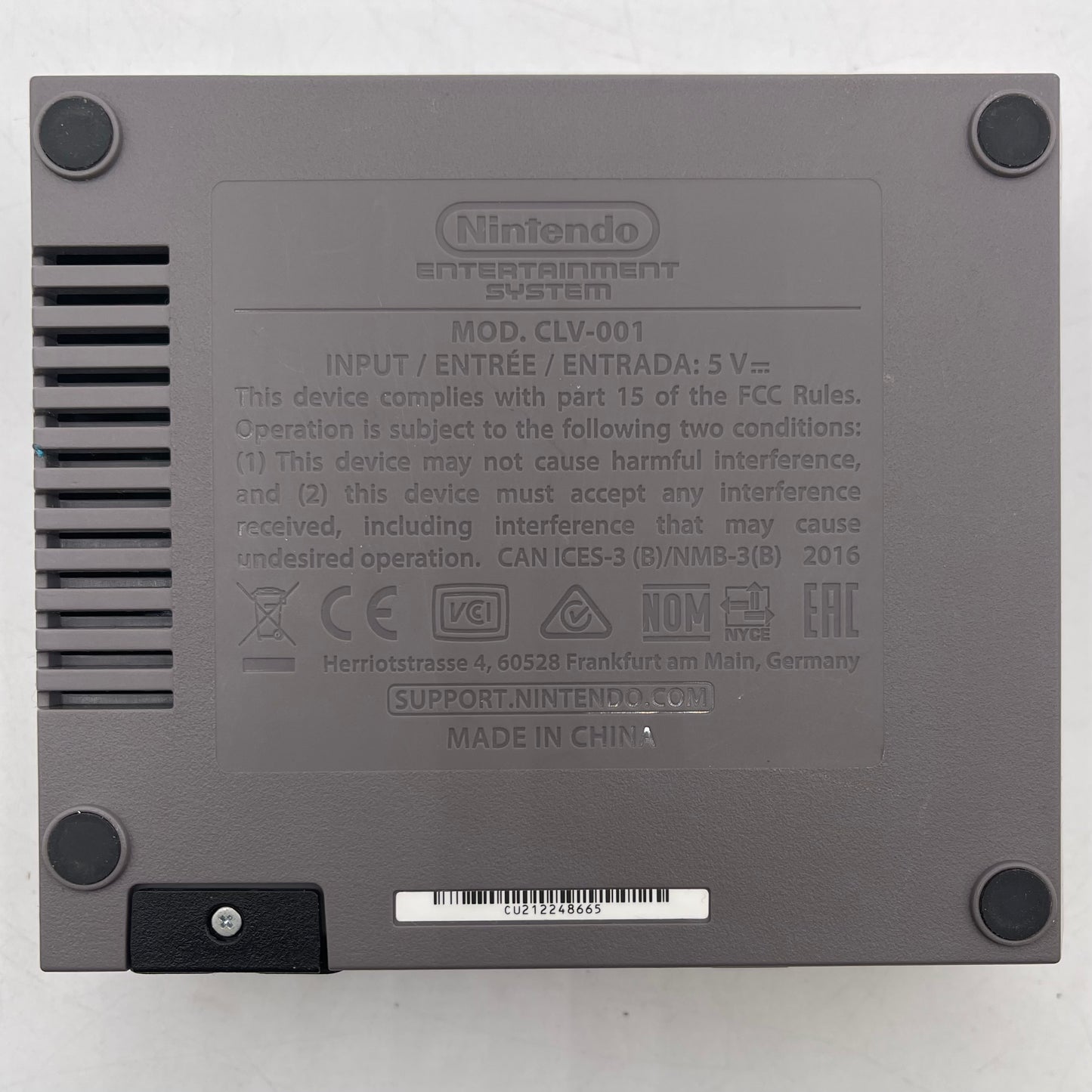 Nintendo NES Classic Edition Video Game Console CLV-001 Gray