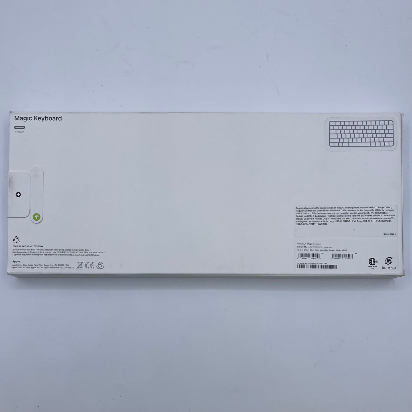 New Apple Magic Keyboard Silver A3203