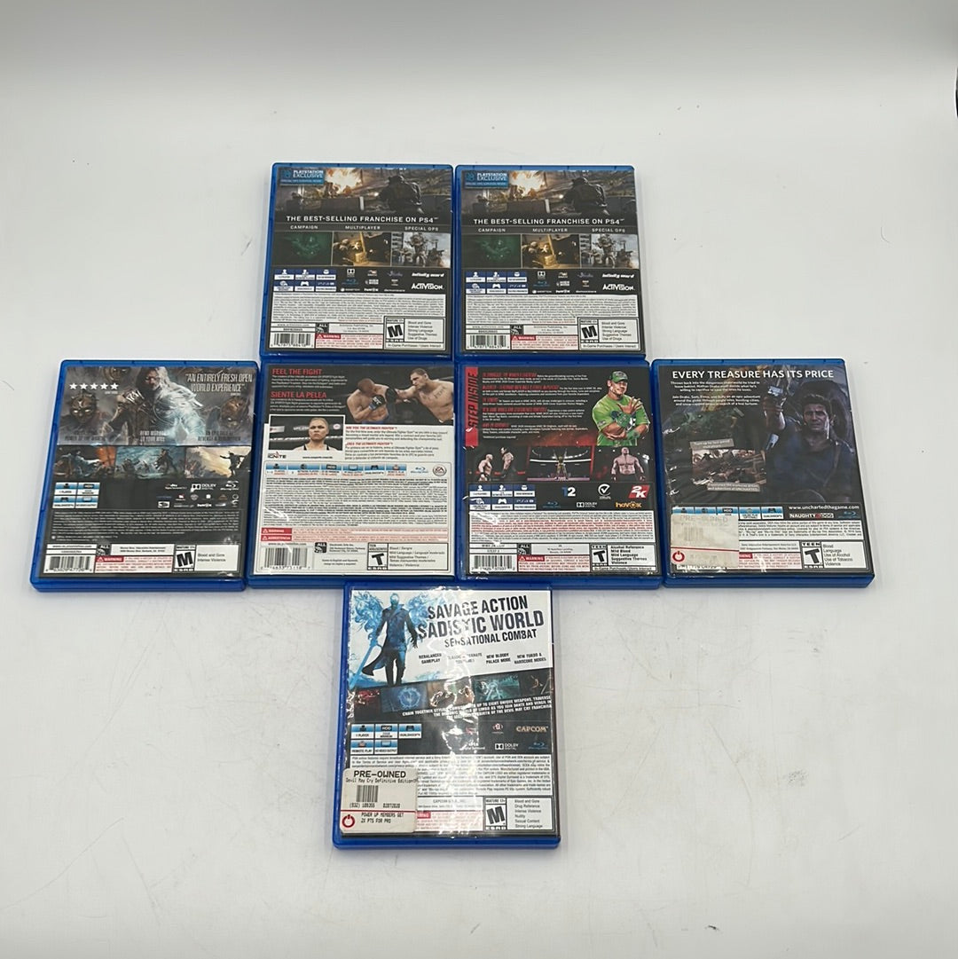 Lot of 7 Sony PlayStation 4 PS4 Replacement Case Only NO DISCS