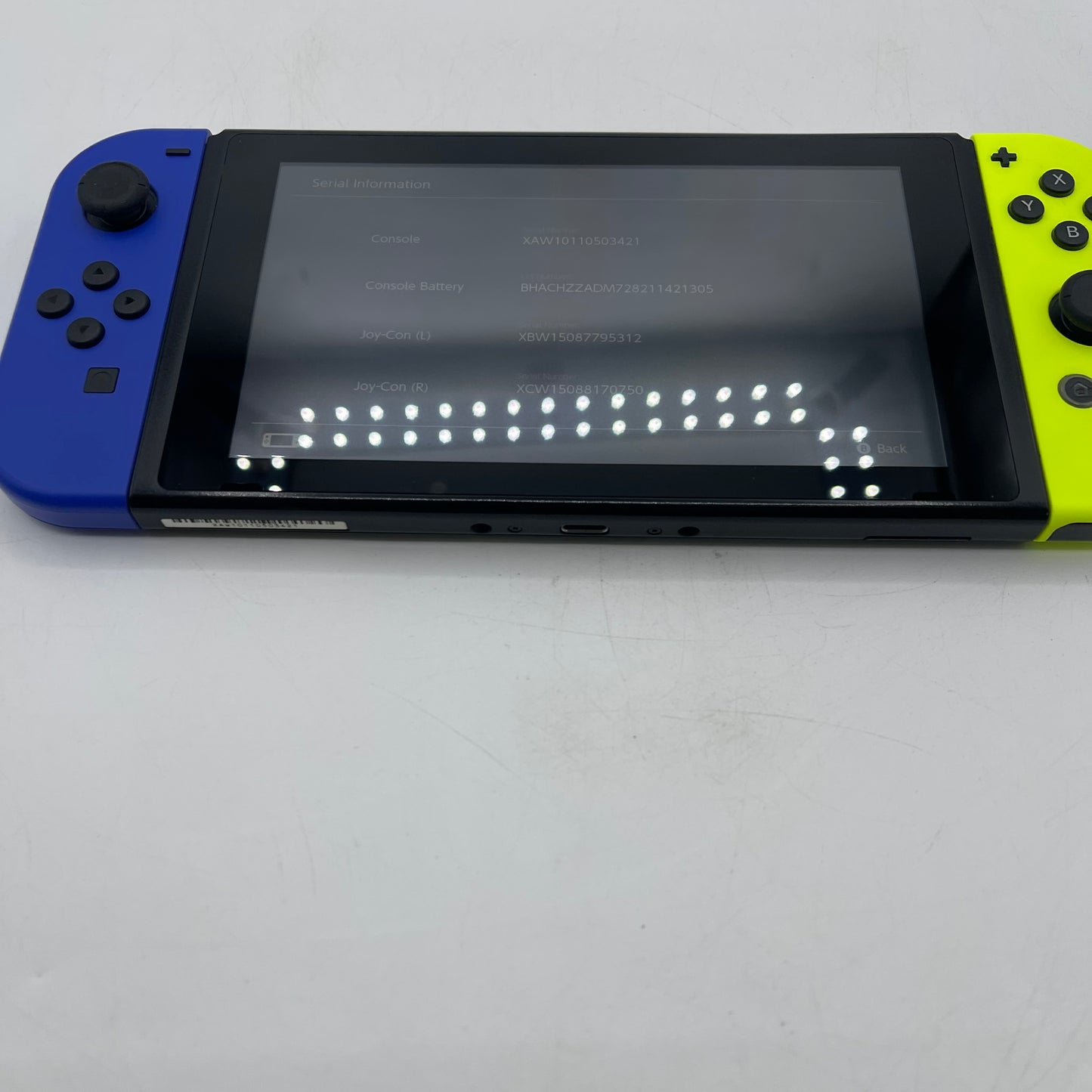Nintendo Switch v1 Console Gaming System HAC-001 Blue/Neon Yellow
