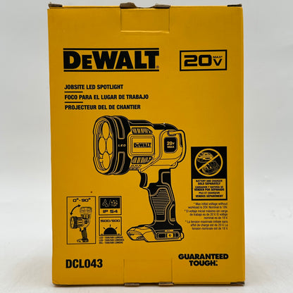 New DeWalt DCL043 20V MAX Jobsite LED Spotlight