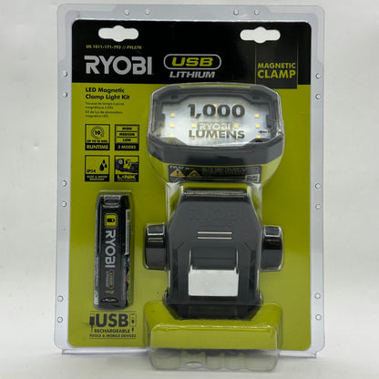 New Ryobi FVL57K 4V LED Magnetic Clamp Light Kit