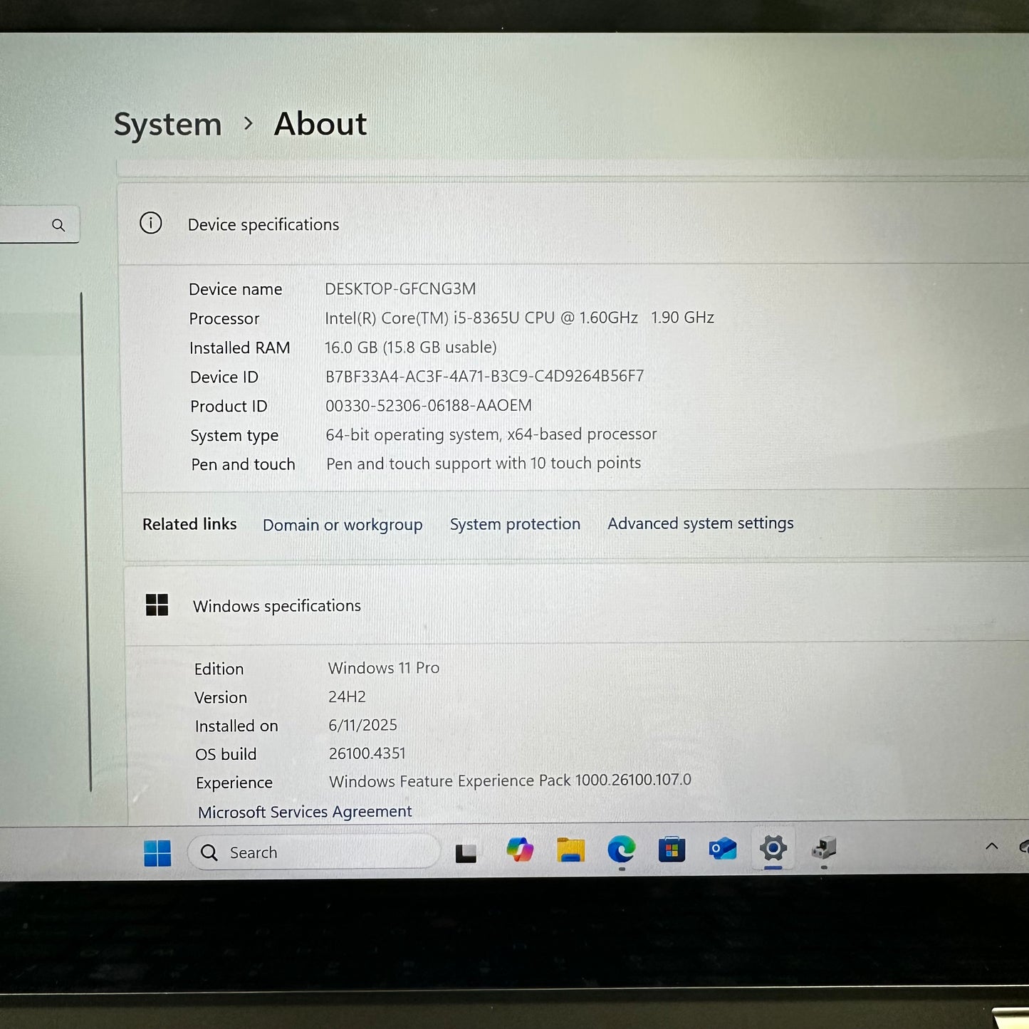 Lenovo X390 Yoga 20NQ 13.3" i5-8365U 1.6GHz 16GB RAM 1TB SSD Touch