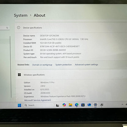Lenovo X390 Yoga 20NQ 13.3" i5-8365U 1.6GHz 16GB RAM 1TB SSD Touch