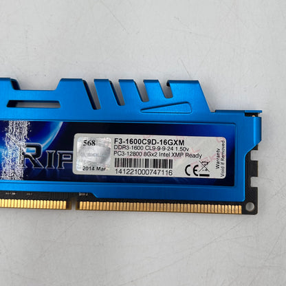 G.Skill RIPJAWS X 16GB (2x8GB) RAM DDR3 1600MHz F3-1600C9D-16GXM