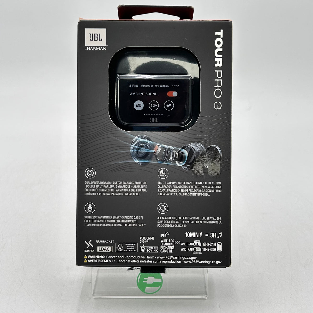 New JBL Tour Pro 3 True Wireless In-Ear Earbuds Black JBLTOURPRO3BLKAM