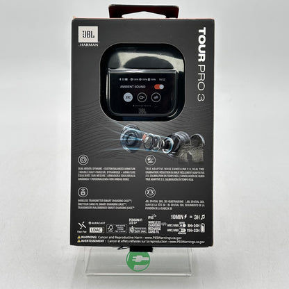 New JBL Tour Pro 3 True Wireless In-Ear Earbuds Black JBLTOURPRO3BLKAM