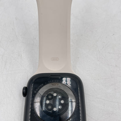 Unlocked Apple Watch Series 11 46MM Jet Black Aluminum Starlight Sport Band 