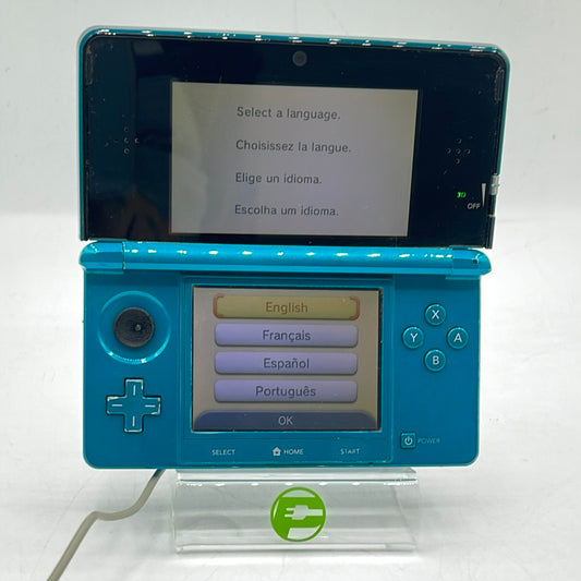 Nintendo 3DS Handheld Game Console CTR-001 Aqua Blue