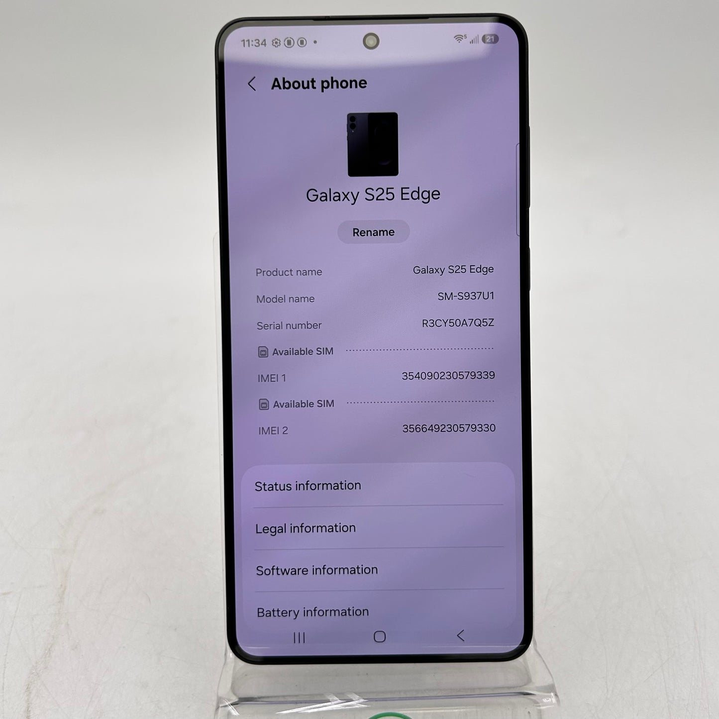 Factory Unlocked Samsung Galaxy S25 Edge 12GB RAM 256GB SM-S937U1 Jetblack
